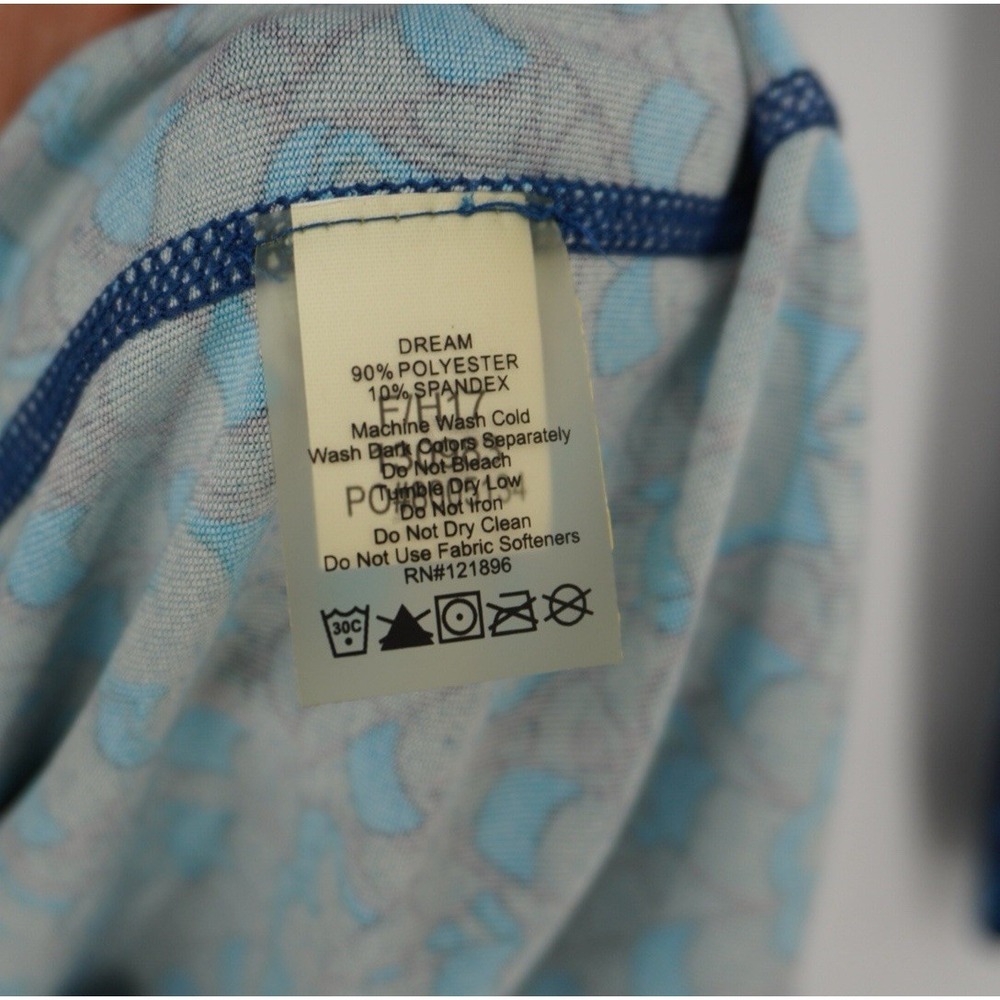 Title Nine Dream Getaway Long Sleeve Dress Venetian Blue Print Small Activewear - Picture 8 of 11